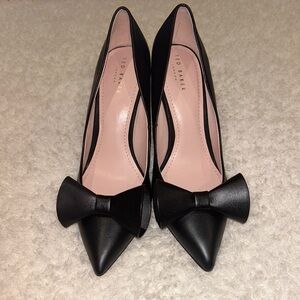 NEW! Ted Baker Zafili Leather Pump, 38.5 in Black